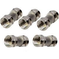 AERZETIX: 5x Connecteur raccord coupleur fiche F mâle-mâle coaxial satellite antenne tv télé