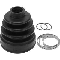 CV Joint Boot Kit W/Clamps for Kia Sportage 2005-2010 Inner Constant Velocity Joint Boot Strong Durable Rubber 1 Set Black