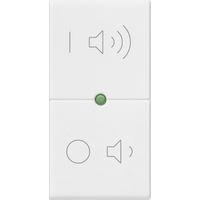 VIMAR - R14531.24 Bouton marche/arrêt 1M, symboles de volume, blanc