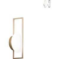 Aplique de metal de diseño moderno con difusor redondo luz LED Fobos - Oro
