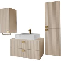 Ensemble de salle de bain Panium II, Brun clair