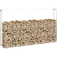 Vidaxl – Porte-bûches extérieur galvanisé 250x25x150 cm – Support stable pour bois de chauffage – Circulation d'air optimale – Résistant à la corrosion