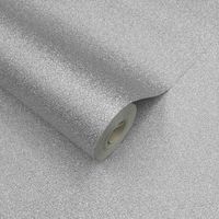 Fine Decor Silver Sparkle Wallpaper Vinyl Glitter Effect Textured