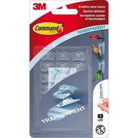 Ganchos adhesivos transparentes Command pack de 4