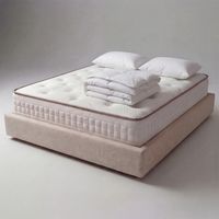 Materasso in Memory foam da 160x190 cm, completo di cuscino e piumone, Alto 20 cm, con design a zone differenziate