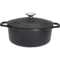 Cocotte Chasseur Ronde 32 Cm Noire Rétention Thermique Exceptionnelle, Cuisson Homogène - Chasseur