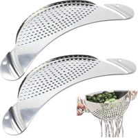 Scolapasta in acciaio inox - 1 pezzo, Scolapasta antiscottatura in acciaio inox da 33 cm - Per pasta/verdure/frutta