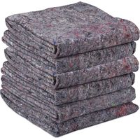 Relaxdays Furniture Moving Van Removal Packing Transit Fabric Blankets, Set of 6, for Transport, HxW 150 x 200 cm, Grey