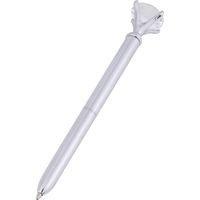 Stylo bille métallique décoré de strass, cadeau papeterie fournitures de bureau (Argent)