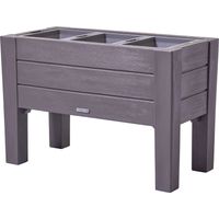 Step2 Lakewood Jardinière sur pieds Carré Potager sur Pied - Cèdre foncé - Plastique rotomoulé - 49,5 x 99,1 x 66 cm - Carré Potager Surélevé