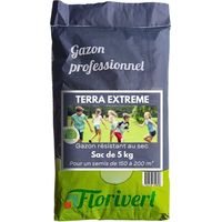 Semences gazon Terra Extrême 5 kg, faible besoin en eau et bel aspect - Florivert 1206457