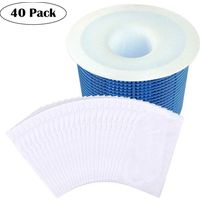 Paquete de 40 calcetines reutilizables de malla fina para piscinas enterradas y elevadas, así como para filtros de spa.