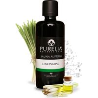PURELIA Saunaaufguss Konzentrat Lemongras 100 ml natürlicher Sauna-aufguss - reine ätherische Öle