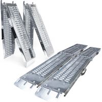 Vounot – Rampe de chargement pliable 160cm – Acier galvanisé – Charge max 400kg – Surface antidérapante avec poignées – Idéale pour motos et tondeuses