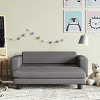 Canapé-Sofa avec repose-pied pour enfants gis 100x50x30cm similicuir