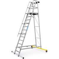 Zarges fahrbare Podestleiter ZAP Safemaster Plus S klappbar 12 Stufen