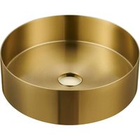 Sapho Aurum - Aufsatzwaschbecken, Durchmesser 38 cm, ohne Überlauf, Gold matt AU201