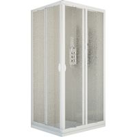 Box doccia angolare con profili bianchi h185, seleziona misura 70x100