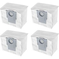 Sacs d'aspirateur pour Roborock S8+/Q5+/G10S/Pro/T8/Q7+ paquet de 4