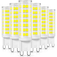 MINKUROW 5er Pack LED G9 Glühbirnen, 6W 550LM Kaltweiß 6000K, Ersatz für 50W 60W Halogenbirnen, flimmerfreier G9 LED Abstrahlwinkel, 360° Abstrahlwinkel, nicht dimmbar AC 220-240V, 5 Stück 5 (kaltweiß