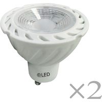 Pack 2 bombillas LED GU10 (7W)