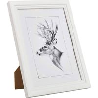WOLTU Bilderrahmen Fotogalerie, Holz Rahmen, Glasscheibe, Artos Stil weiß 18x24 cm