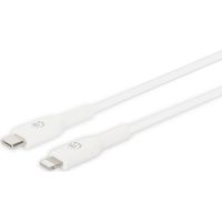 Manhattan USB-Kabel USB-C® Stecker, Apple Lightning Stecker 0.50 m Weiß 394505