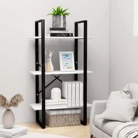 Lagerregal,Bücherregal,Standregal Weiß 60x30x105 cm Holzwerkstoff VMEC344244 BonneVie