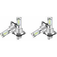 Kit de 4 bombillas LED H7 6000K superblancas de 110W y 8000LM para luces de cruce y antiniebla.