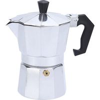 Classic stovetop espresso and coffee maker, Moka pot for Italian and Cuban coffee, Greca coffee maker, 6 cups, 300 ml silver