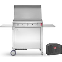 Plancha PLANET à gaz - CHEF 80 Lisse + Chariot Fermé + Couvercle + Housse PLANET