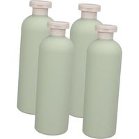 de 4 flacons verts pour shampoing et après shampoing