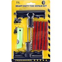 Meche Pneu Crevaison, 13PCS Kit de Réparation de Pneus avec Mèches, Kit Mèche Pneu Voiture, Kit Crevaison Voiture, Kit Reparation Pneu pour Voitures, Auto, Camions, Tracteurs, SUV, VTT, Motos