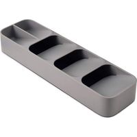 Range Couvert pouRôtiroir Compact, Organisateur de Tiroir, Gris, 11 x 39,5 x 5,7 cm-Fei Yu