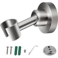 Shower Head Holder 304 Stainless Steel Shower Head Holder Universal Handheld Shower Head Bracket 360° Adjustable Shower Holder with Installation Screws