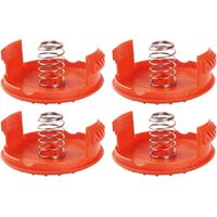 Lot de 4 couvercles de bobine et ressorts de rechange pour débroussailleuse Black & Decker Weed Eater