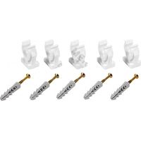 5x 15mm ouvertes de colliers se enclenchent dans support unique clip plastique