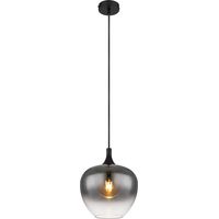 Hängeleuchte - schwarz - MAXY - glas - Ø 24cm - E27 - 15548H -