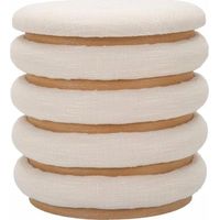 Ferretti Damasco pouf décoratif beige boho chic