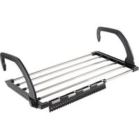 Sèche-serviettes mural pliable, avec barre de séchage extensible - Crezuo