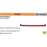 Piastra raschiamento inferiore 170x50mm attacco 8,8x8,8mm spazzaneve MAORI