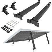 Nuasol – Supports réglables pour panneaux solaires – Lot de 2 – Aluminium AL6005-T5 – Longueur réglable 390-693 mm – Angle d'inclinaison 15-30° – Noir