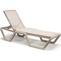 Bain de soleil sur roulettes taupe – Technopolymères renforcés de fibre de verre – 5 positions d'assise – Résistant au soleil et à l'eau – Scab Design