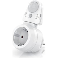 BEARWARE Steckdosen Bewegungsmelder mit Timer - Zeitschaltuhr digital - Lichtsensor 3, 600, 1200 Lux - PIR Infrarotsensor Bewegungssensor
