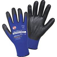 Leipold+Döhle Guanti SUPER GRIP blu / nero conf da 12 paia