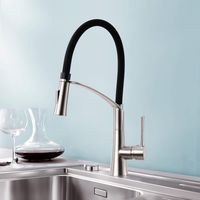 Robinet de cuisine mitigeur inox 304 – Douchette extractible – 2 modes de jet – Pivotant 360° – Économie d'eau jusqu'à 50% – Faustina