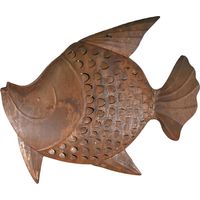 Signes Grimalt Vasi e portacandele con figure di pesci Figura di pesce marrone - 25x35x10 cm