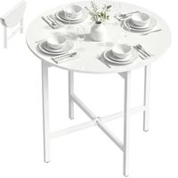 Tavolo da Pranzo Pieghevole, Tavolo Estensibile Salvaspazio, Bianco