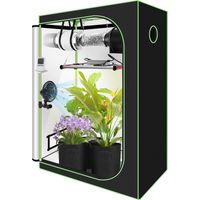 Randaco 120x60x180 cm Growbox Tente de culture Tente de culture pour plantes d'intérieur Chambre de culture Chambre noire Armoire de culture Serre Tente de culture 600D