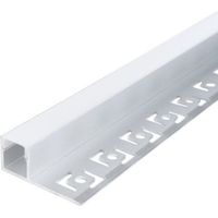 Silamp – Profilé aluminium encastrable 2m pour ruban LED – Finition blanche satinée – Éclairage indirect et diffusion homogène